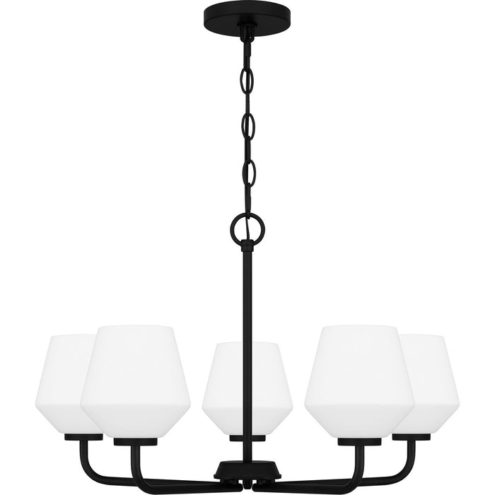 Myhouse Lighting Quoizel - NIE5025MBK - Five Light Chandelier - Nielson - Matte Black