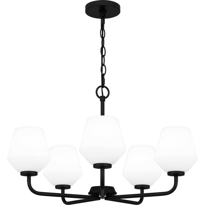 Myhouse Lighting Quoizel - NIE5025MBK - Five Light Chandelier - Nielson - Matte Black