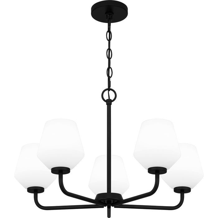 Myhouse Lighting Quoizel - NIE5025MBK - Five Light Chandelier - Nielson - Matte Black