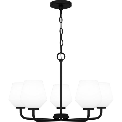 Myhouse Lighting Quoizel - NIE5025MBK - Five Light Chandelier - Nielson - Matte Black