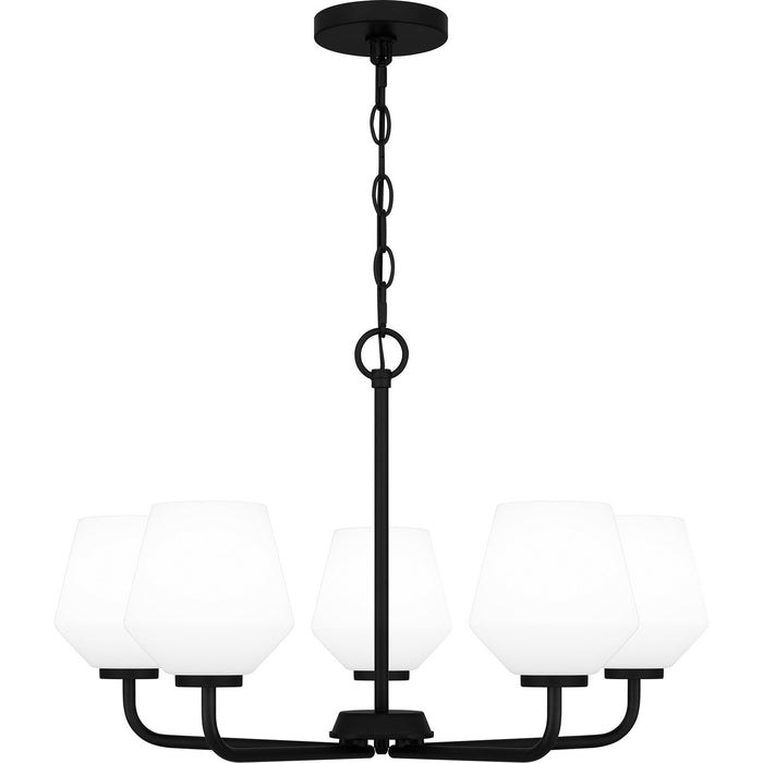 Myhouse Lighting Quoizel - NIE5025MBK - Five Light Chandelier - Nielson - Matte Black