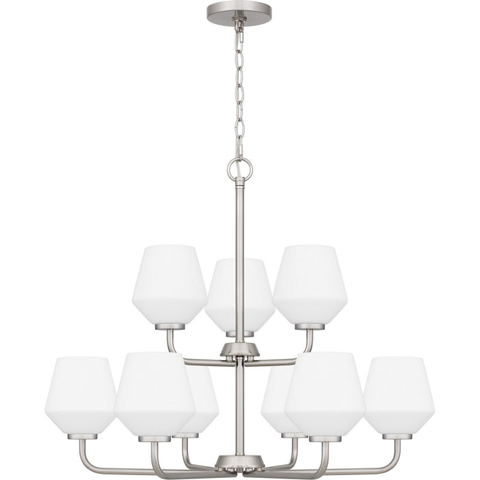 Myhouse Lighting Quoizel - NIE5028BN - Nine Light Chandelier - Nielson - Brushed Nickel