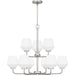 Myhouse Lighting Quoizel - NIE5028BN - Nine Light Chandelier - Nielson - Brushed Nickel