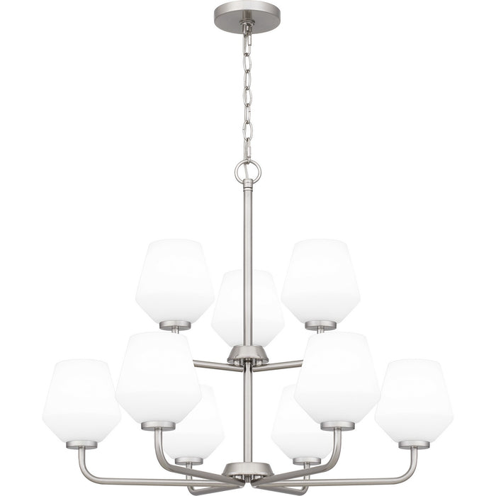 Myhouse Lighting Quoizel - NIE5028BN - Nine Light Chandelier - Nielson - Brushed Nickel