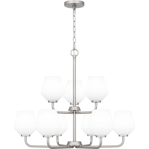 Myhouse Lighting Quoizel - NIE5028BN - Nine Light Chandelier - Nielson - Brushed Nickel