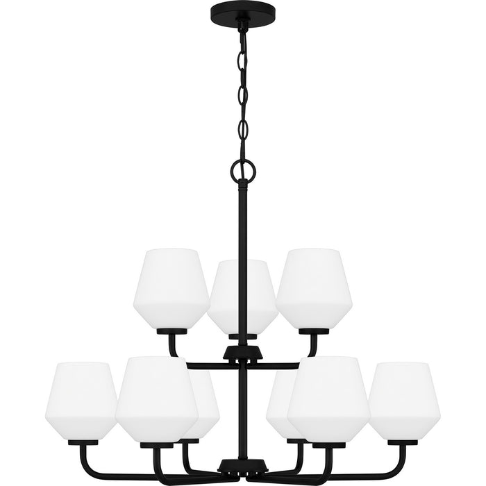 Myhouse Lighting Quoizel - NIE5028MBK - Nine Light Chandelier - Nielson - Matte Black