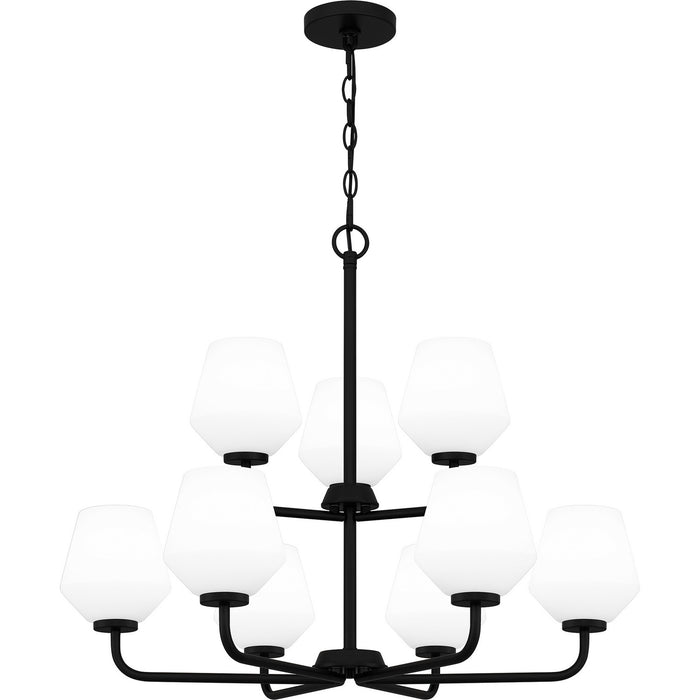 Myhouse Lighting Quoizel - NIE5028MBK - Nine Light Chandelier - Nielson - Matte Black