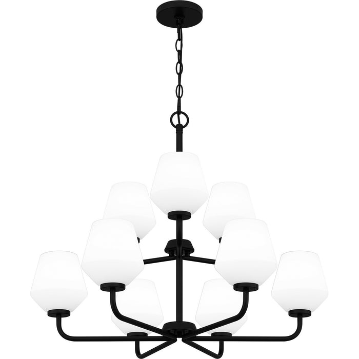 Myhouse Lighting Quoizel - NIE5028MBK - Nine Light Chandelier - Nielson - Matte Black