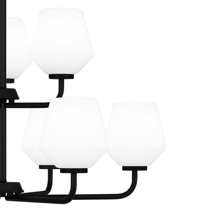 Myhouse Lighting Quoizel - NIE5028MBK - Nine Light Chandelier - Nielson - Matte Black