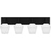 Myhouse Lighting Quoizel - NIE8629MBK - Four Light Bath - Nielson - Matte Black