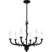 Myhouse Lighting Quoizel - OAK5025EK - Six Light Chandelier - Oakley - Earth Black