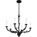 Myhouse Lighting Quoizel - OAK5025EK - Six Light Chandelier - Oakley - Earth Black