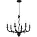 Myhouse Lighting Quoizel - OAK5025EK - Six Light Chandelier - Oakley - Earth Black