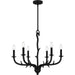 Myhouse Lighting Quoizel - OAK5025EK - Six Light Chandelier - Oakley - Earth Black