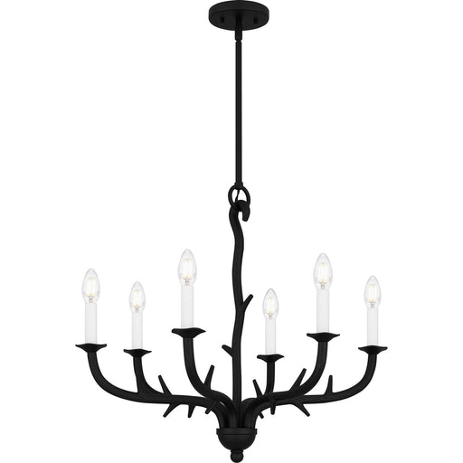 Myhouse Lighting Quoizel - OAK5025EK - Six Light Chandelier - Oakley - Earth Black