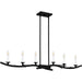 Myhouse Lighting Quoizel - OAK644EK - Six Light Linear Chandelier - Oakley - Earth Black