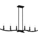 Myhouse Lighting Quoizel - OAK644EK - Six Light Linear Chandelier - Oakley - Earth Black