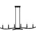 Myhouse Lighting Quoizel - OAK644EK - Six Light Linear Chandelier - Oakley - Earth Black