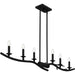 Myhouse Lighting Quoizel - OAK644EK - Six Light Linear Chandelier - Oakley - Earth Black