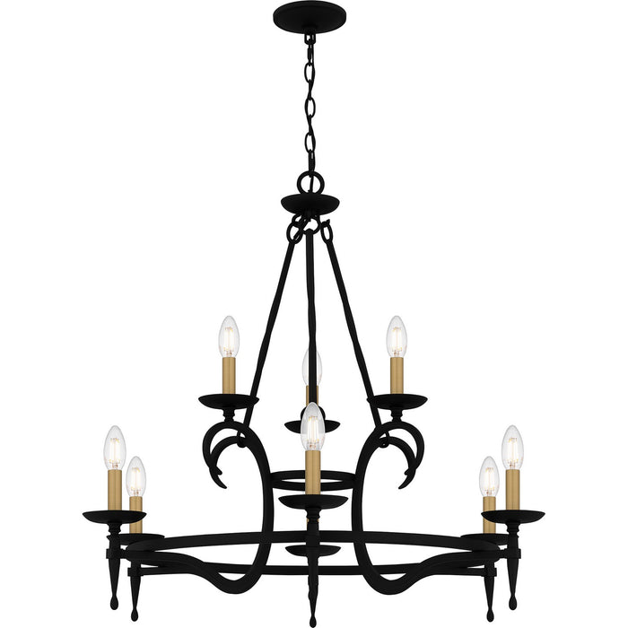 Myhouse Lighting Quoizel - OCA5032EK - Nine Light Chandelier - Octavia - Earth Black