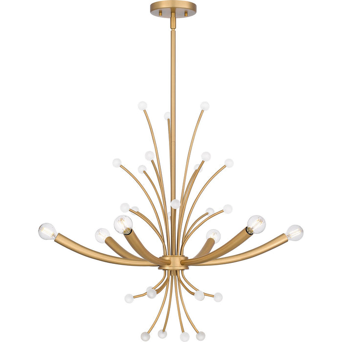 Myhouse Lighting Quoizel - PCKIE5029BWS - Six Light Chandelier - Kiera - Brushed Weathered Brass