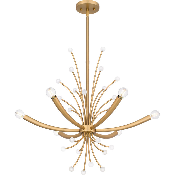 Myhouse Lighting Quoizel - PCKIE5029BWS - Six Light Chandelier - Kiera - Brushed Weathered Brass