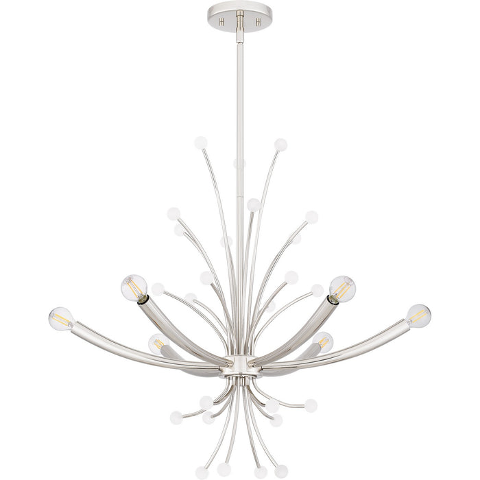 Myhouse Lighting Quoizel - PCKIE5029PK - Six Light Chandelier - Kiera - Polished Nickel