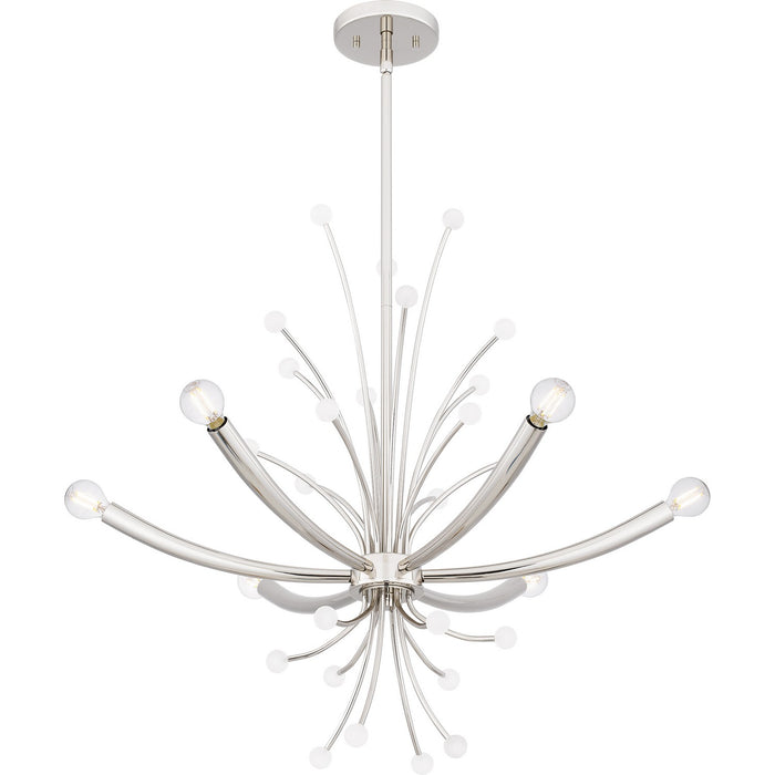 Myhouse Lighting Quoizel - PCKIE5029PK - Six Light Chandelier - Kiera - Polished Nickel