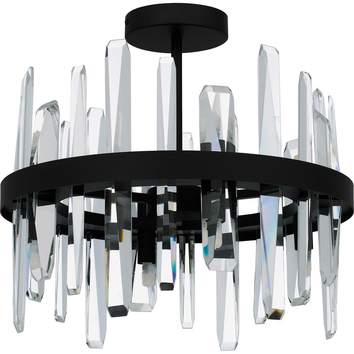 Myhouse Lighting Quoizel - PCRGL1716MBK - Eight Light Semi Flush Mount - Regal - Matte Black