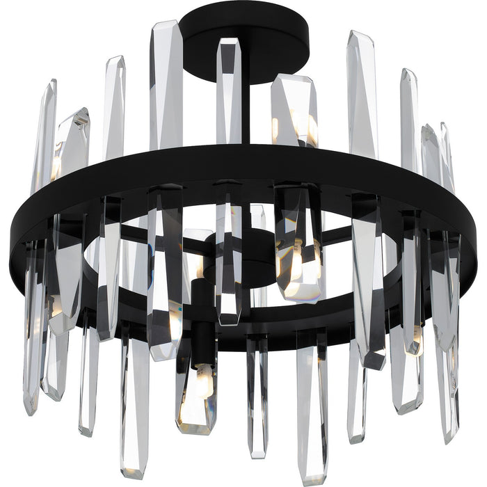 Myhouse Lighting Quoizel - PCRGL1716MBK - Eight Light Semi Flush Mount - Regal - Matte Black