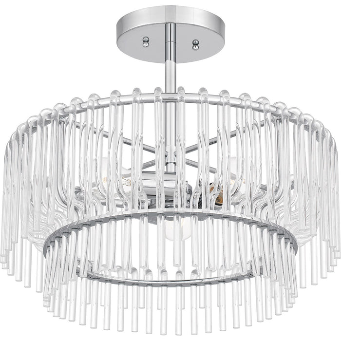 Myhouse Lighting Quoizel - PCTAY1718C - Three Light Semi Flush Mount - Tayshia - Polished Chrome