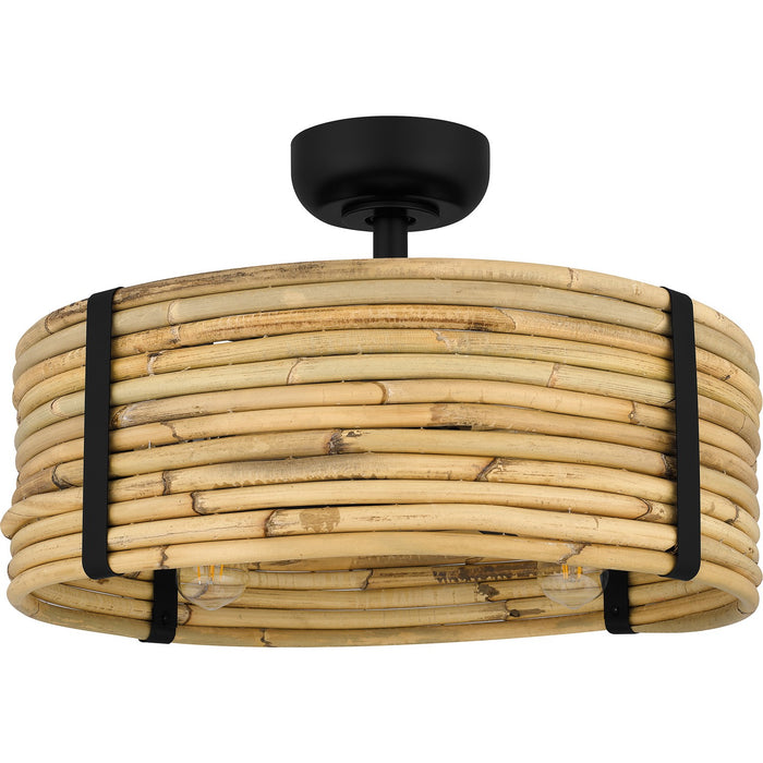 Myhouse Lighting Quoizel - QFA6200MBK - Four Light Fandelier - Quoizel Fandelier - Matte Black