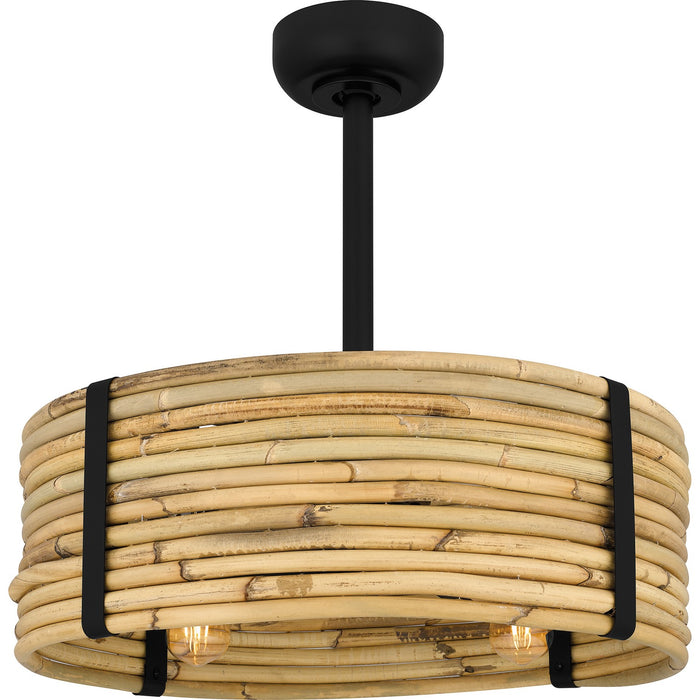 Myhouse Lighting Quoizel - QFA6200MBK - Four Light Fandelier - Quoizel Fandelier - Matte Black