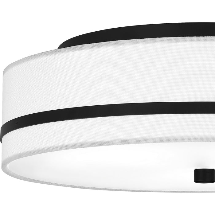 Myhouse Lighting Quoizel - QFL6180MBK - Three Light Flush Mount - Quoizel Flush Mount - Matte Black