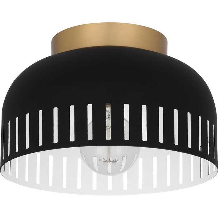 Myhouse Lighting Quoizel - QFL6208MBK - One Light Flush Mount - Quoizel Flush Mount - Matte Black