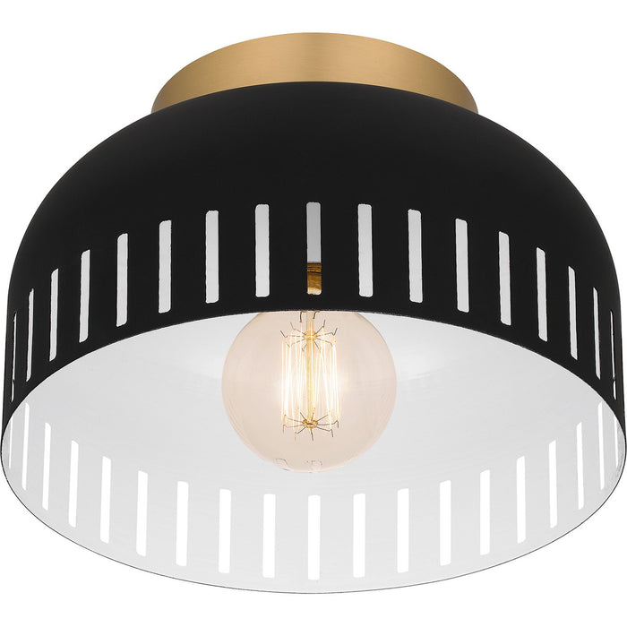 Myhouse Lighting Quoizel - QFL6208MBK - One Light Flush Mount - Quoizel Flush Mount - Matte Black