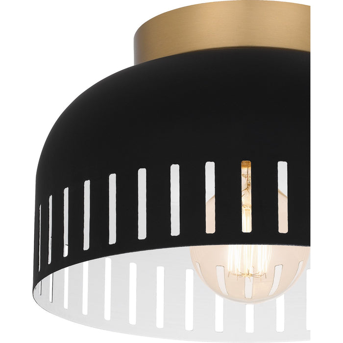 Myhouse Lighting Quoizel - QFL6208MBK - One Light Flush Mount - Quoizel Flush Mount - Matte Black