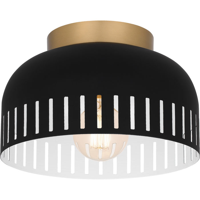 Myhouse Lighting Quoizel - QFL6208MBK - One Light Flush Mount - Quoizel Flush Mount - Matte Black