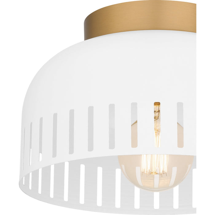 Myhouse Lighting Quoizel - QFL6208W - One Light Flush Mount - Quoizel Flush Mount - Matte White