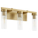 Myhouse Lighting Quorum - 533-3-80 - Three Light Vanity - Kilbey - Aged Brass