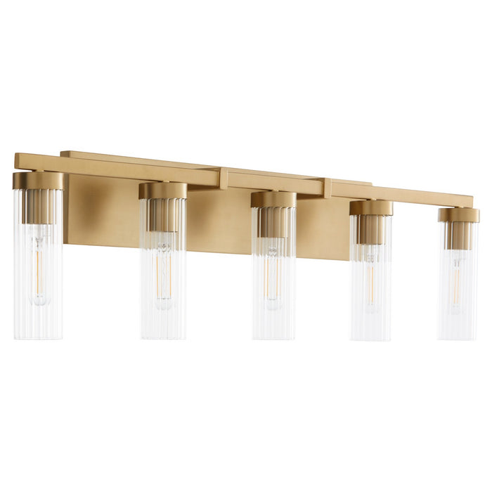 Myhouse Lighting Quorum - 533-5-80 - Five Light Vanity - Kilbey - Aged Brass