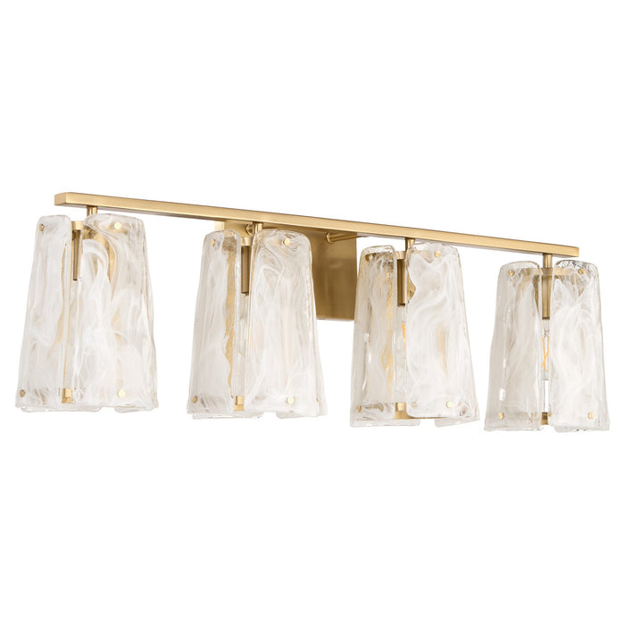 Myhouse Lighting Quorum - 5575-4-80 - Four Light Vanity - Prestige - Aged Brass