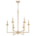 Myhouse Lighting Quorum - 6005-6-80 - Six Light Chandelier - Eldorado - Aged Brass