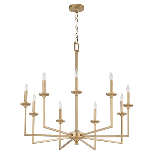 Myhouse Lighting Quorum - 6005-9-80 - Nine Light Chandelier - Eldorado - Aged Brass