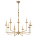 Myhouse Lighting Quorum - 6005-9-80 - Nine Light Chandelier - Eldorado - Aged Brass