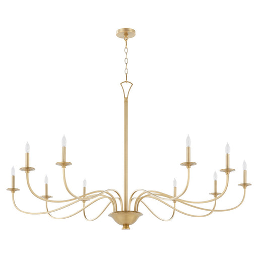 Myhouse Lighting Quorum - 6021-10-80 - Ten Light Chandelier - Maryse - Aged Brass