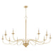 Myhouse Lighting Quorum - 6021-10-80 - Ten Light Chandelier - Maryse - Aged Brass