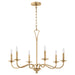 Myhouse Lighting Quorum - 6021-6-80 - Six Light Chandelier - Maryse - Aged Brass