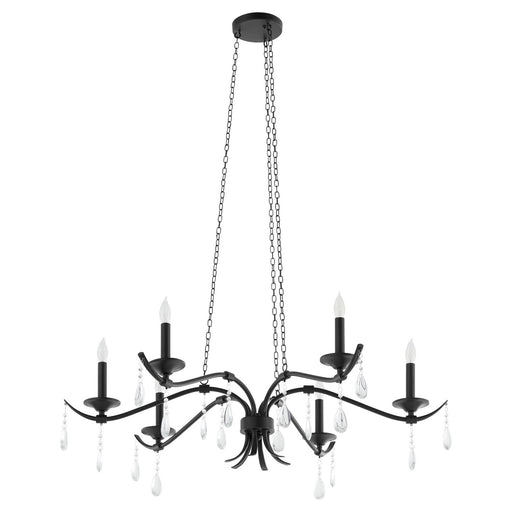 Myhouse Lighting Quorum - 603-6-59 - Six Light Chandelier - Lorelei - Matte Black