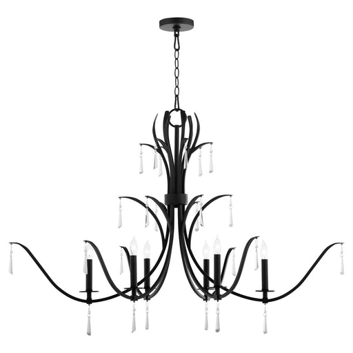 Myhouse Lighting Quorum - 620-6-59 - Six Light Chandelier - Majesty - Matte Black